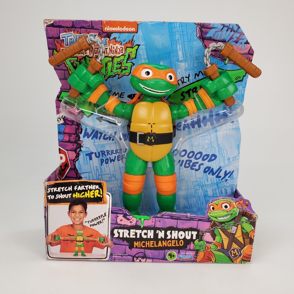 TMNT Tales of the Teenage Mutant Ninja Turtles Stretch N Shout Michelangelo Toy